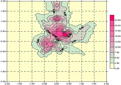 Распределение Co-60 на объекте 1004